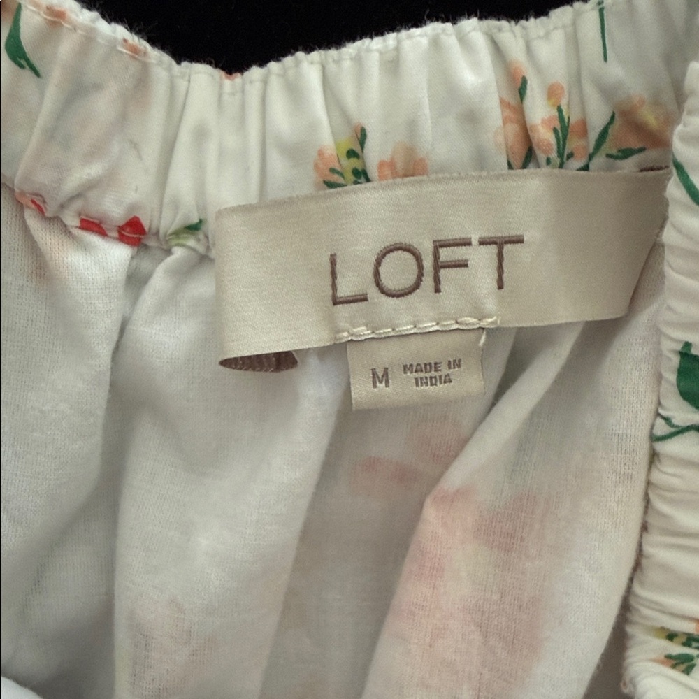 LOFT White Maxi Sundress with Pink & Orange Floral Print - Picture 4 of 6